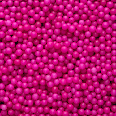 Glowing Pink 4mm Sugar Pearls - Cool Mom Sprinkles